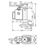 Hand-Hydraulischer Maschinenheber 5.000 kg
