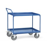 Tischwagen mit Stahlblechwannen mit vertikalem Schubbügel FETRA - Traglast 400 kg