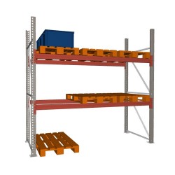 Palettenregal META Grundregal - 3 Lagerebenen - 9 Stellplätze 2