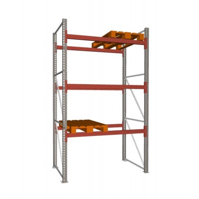 Palettenregal META Grundregal - 4 Lagerebenen - 8 Stellplätze