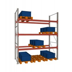 Palettenregal META Grundregal - 4 Lagerebenen - 12 Stellplätze 2