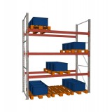 Palettenregal META Grundregal - 4 Lagerebenen - 12 Stellplätze