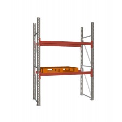 Palettenregal META Grundregal - 3 Lagerebenen - 6 Stellplätze - Quereinlagerung 2