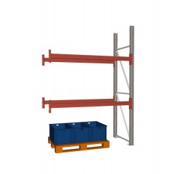 Palettenregal META Anbauregal - 3 Lagerebenen - 1.825 mm Regallänge - Quereinlagerung 2
