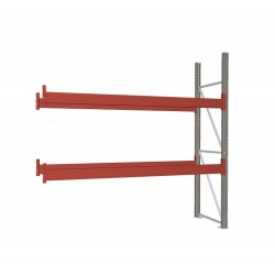 Palettenregal META Anbauregal - 3 Lagerebenen - 2.700 mm Regallänge - Quereinlagerung