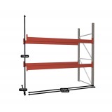 Palettenregal META Anbauregal - 3 Lagerebenen - 9 Stellplätze - Längseinlagerung