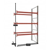 Palettenregal META Anbauregal - 4 Lagerebenen - 8 Stellplätze - Längseinlagerung