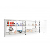 Weitspannregal mit Gitterböden - Epsivol - allseitig geschlossen - Tiefe 600 mm