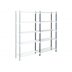 Fachboden-Steckregal mit Vierkantrohrböden - Tiefe 400 mm 2