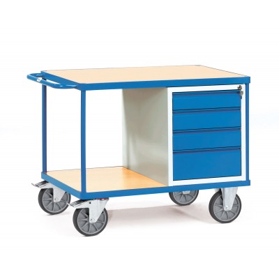 Tischwagen mit verschließbarem Schrank oder Schubladen Ausführung | mit 4 Schubladen