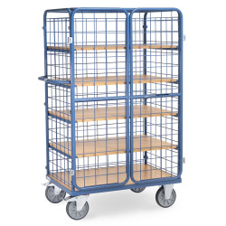 Etagenwagen mit Drahtgitterwänden und Rückwand FETRA - Traglast 600 kg 2