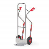 Aluminium - Stapelkarre mit Kunststoffkufen Traglast 200 kg Schaufelabmessung B x T | 320 x 250 mm