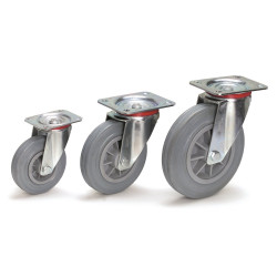 Lenkrolle - Vollgummi - FETRA