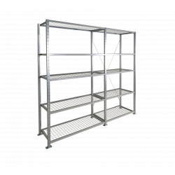 Gitter-Fachbodenregal - Stecksystem - Adaptiv verzinkt