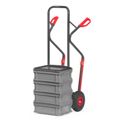 Stahlrohr Stapelkarre mit Kufen - Grau - FETRA 2