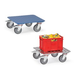 Kistenroller mit Blech-Plattform