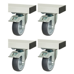 Rollensatz für Werktische "adlatus" - 4 Bockrollen