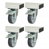 Rollensatz für Werktische "adlatus" - 4 Bockrollen