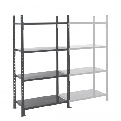 Fachbodenregal Fli 50 mit Blechböden Typ 460 - Stecksystem - Tiefe 400 mm