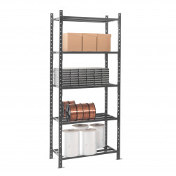 Fachbodenregal Fli 50 mit Stahlrohrböden Typ 500 - Stecksystem - Tiefe 400 mm