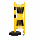 Scherengitter mit Sperrpfosten und mobiler 8-eckiger Fußplatte