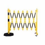 Scherengitter mit Sperrpfosten und mobiler 8-eckiger Fußplatte