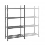 Fachbodenregal Stecksystem - Fliplus 460 kg mit Gitterböden