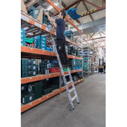 Aluminium-Regalleiter - fahrbar 2