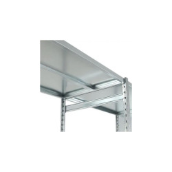 Fachboden-Steckregal mit Blechböden - Epsilon geschlossener Rahmen - Tiefe 388 mm verzinkt 2