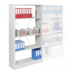 Fachboden-Steckregal mit Blechböden - Epsilon geschlossener Rahmen - Tiefe 388 mm verzinkt