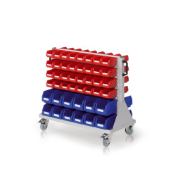 RasterMobil mit Lagersichtkästen, Höhe 890mm, bestückt 2