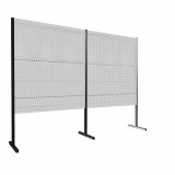 RasterPlan Trennwand-System mit Lochplatten - Doppelfeld 180°