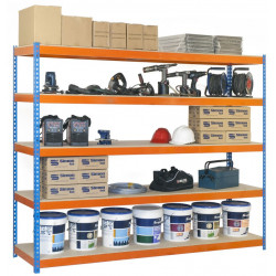 Weitspannregal Simonforte - 4 Spanplatten Fachböden