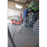 Arbeitspodest, Aluminium-Warzenblech und Handlauf