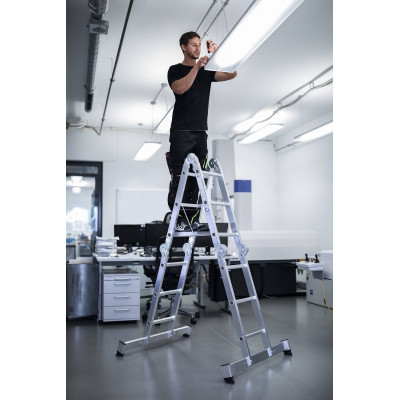 Sprossen-Vielzweckleiter aus Aluminium