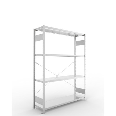 Fachbodenregal Stecksystem CLIP, Fachlast 200 kg, verzinkt