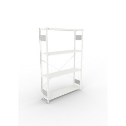 Fachbodenregal CLIP, Länge 1300 mm - Fachlast 230 kg