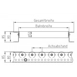 Schwerlast-Rollenbahn - Gerade 1,5 m