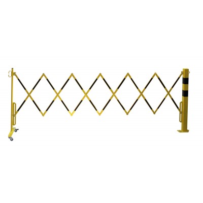 Scherengitter mit Sperrpfosten aus Stahl zum Aufdübeln