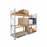 Palettenregal Manorga Anbauregal - 3 Lagerebenen - 9 Stellplätze - Längseinlagerung