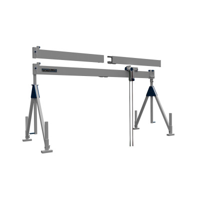 Alu-Portalkran, Einzelträger, stationär, Traglast 500 kg