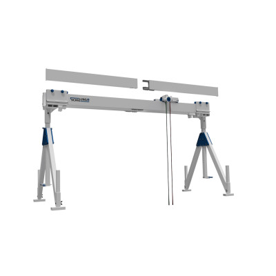 Alu-Portalkran, Doppelträger, stationär, Traglast 1.000 - 1.500 kg