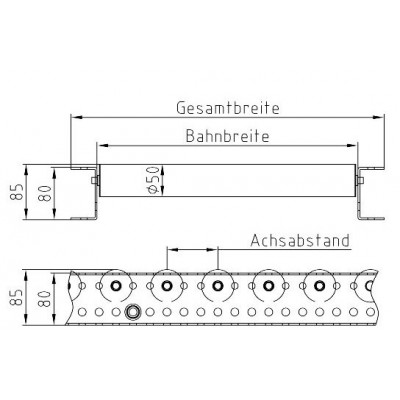 Schwerlast-Rollenbahn - Kurve 90°