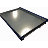 Stahlbodenauflage mit aufgebogenen Kanten für Palettenauszüge