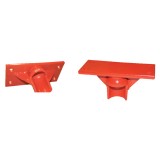 Kugelschale mit Anschraubplatte für Rollplatte