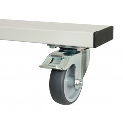 Rollensatz für Werktische "adlatus" - 2 Lenkrollen, 2 Bockrollen