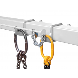 Diebstahlsicherung für Anschlagmittel-Garderobe