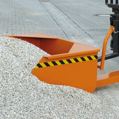 Ladeschaufel mit geschlossenen Stapler-Einfahrtaschen