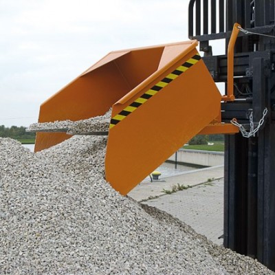 Ladeschaufel mit Staplergabel-Durchschub