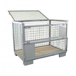 Gitterboxpalette mit Deckel